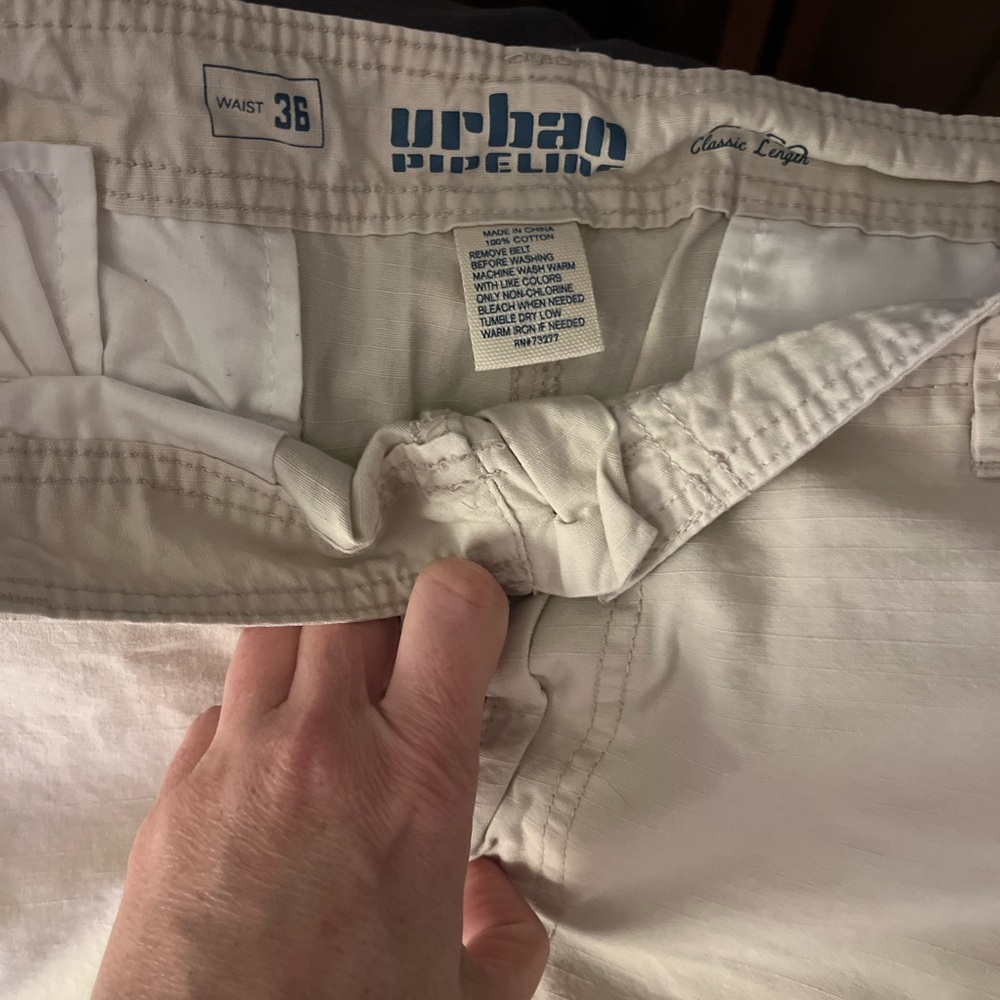 Urban Pipeline Cream Chinos Lightweight Cotton /Mens shorts
